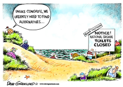 NATIONAL SEASHORE SHUTDOWN by Dave Granlund