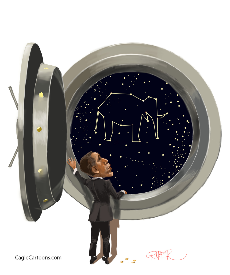  OBAMA IN FRONT OF A BLACK HOLE by Riber Hansson