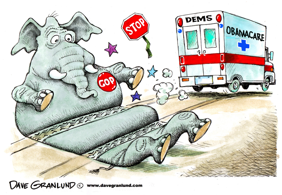  OBAMACARE ROLLING by Dave Granlund