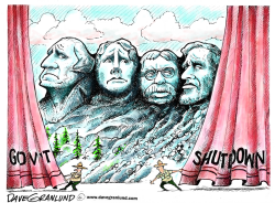 GOV'T SHUTDOWN  RUSHMORE by Dave Granlund