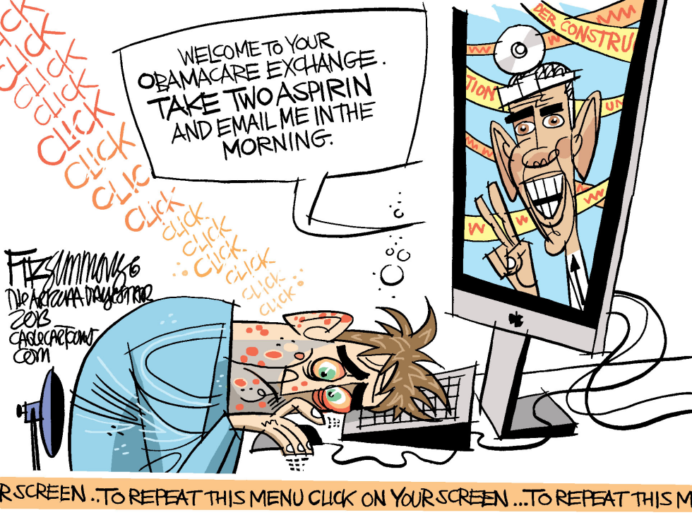  OBAMACARE by David Fitzsimmons