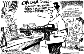 STARBUCKS GUNS by Milt Priggee