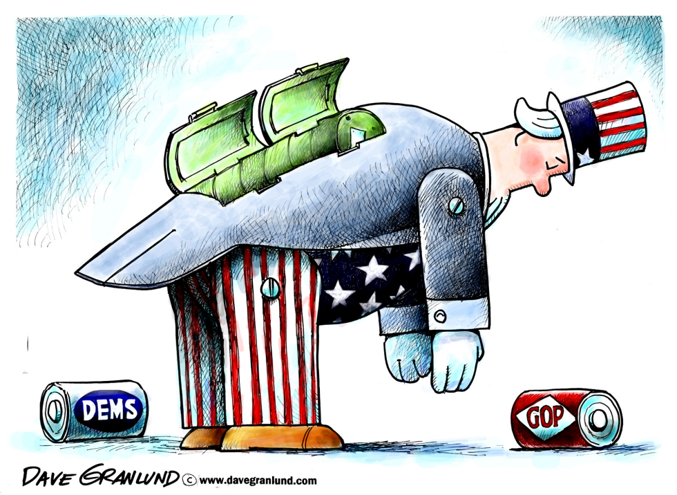  PARTISAN POLITICS AND UNCLE SAM by Dave Granlund