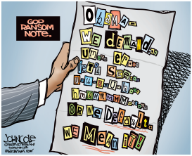 GOP RANSOM NOTE by John Cole