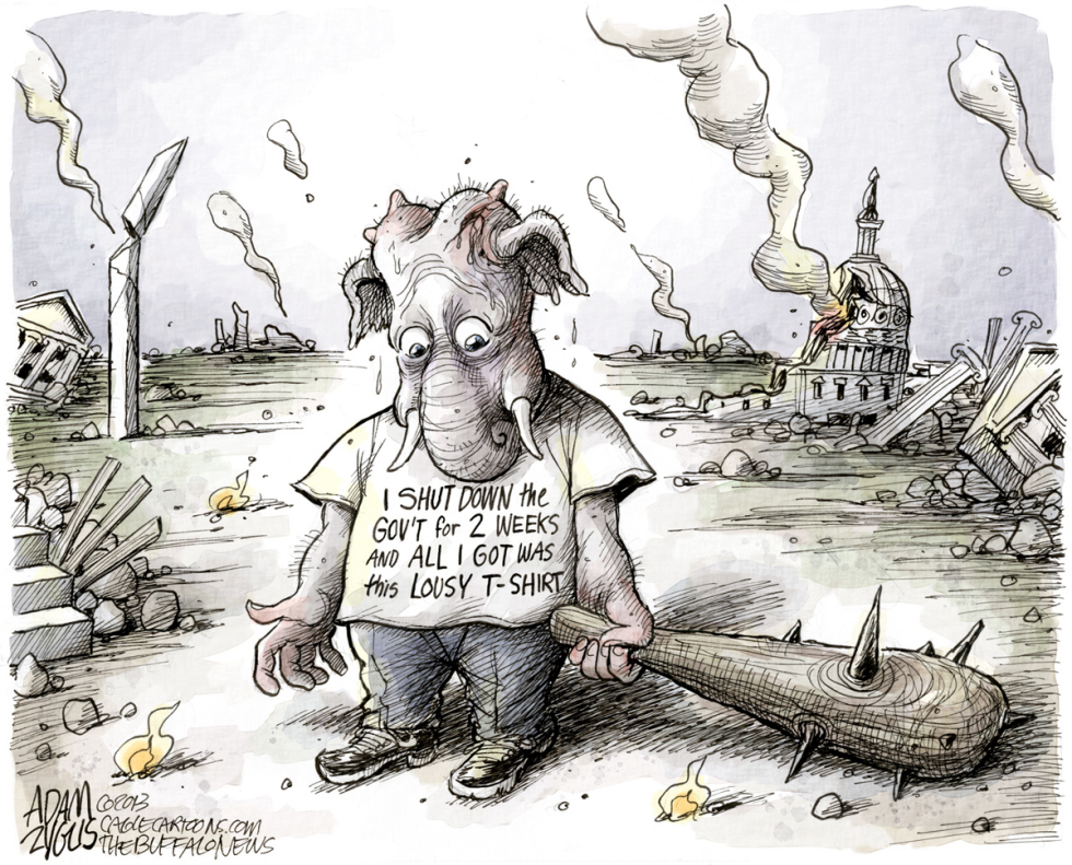  SHUTDOWN AFTERMATH by Adam Zyglis