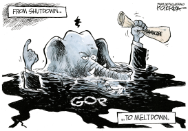 SHUTDOWN TO MELTDOWN by Jeff Koterba