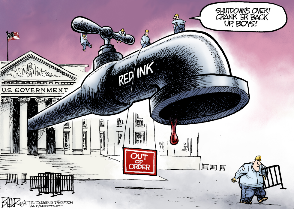  SHUTDOWN NO MORE by Nate Beeler