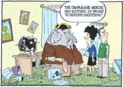 OBAMACARE LAUNCH by Bob Englehart