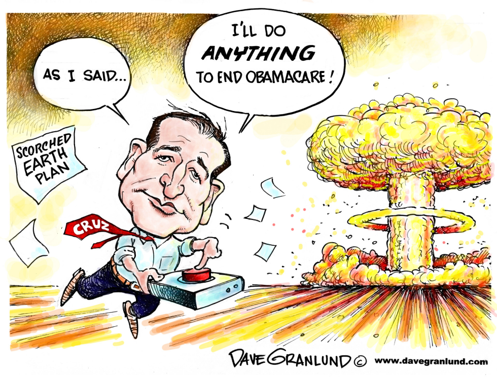  TED CRUZ AND OBAMACARE by Dave Granlund