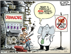 OBAMACARE DOWN by Christopher Weyant