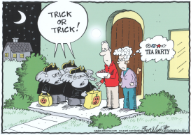 TEA PARTY HALLOWEEN by Bob Englehart