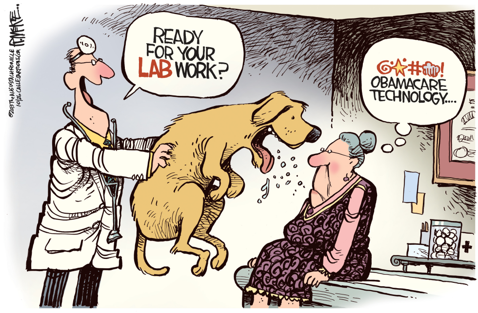  OBAMACARE LAB WORK by Rick McKee