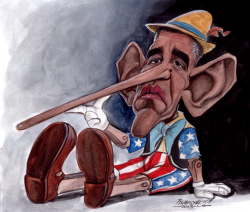 BARACK PINOCCHIO by Petar Pismestrovic