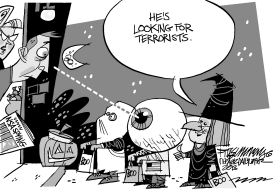 BOO - LOOKING FOR TERRORISTS by David Fitzsimmons