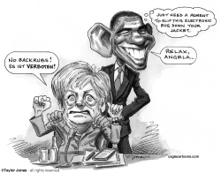 BARACK BUGS ANGELA by Taylor Jones