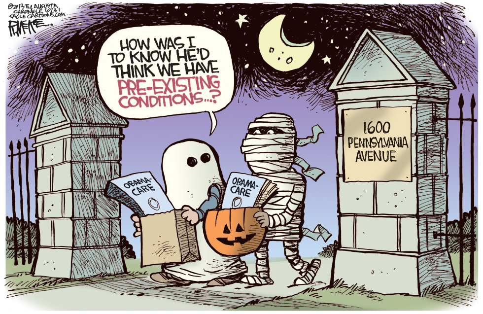  OBAMACARE HALLOWEEN by Rick McKee