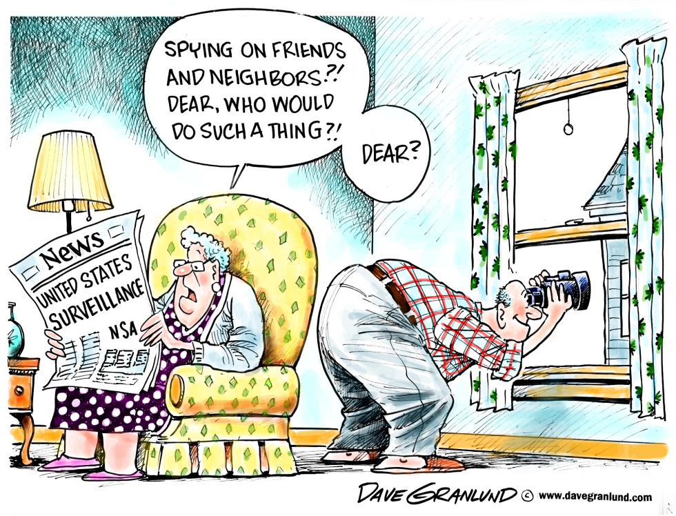  SPYING ON FRIENDS by Dave Granlund