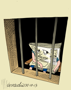 PRENSA SIN LIBERTAD DE EXPRESIóN by Arcadio Esquivel