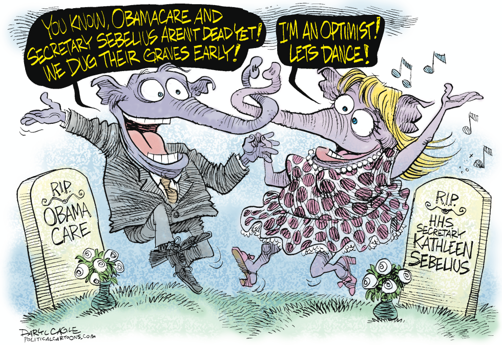  GOP GRAVE DANCE by Daryl Cagle