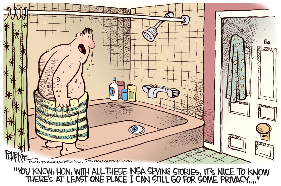  NSA SHOWER by Rick McKee