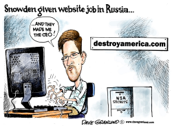 SNOWDEN JOB IN RUSSIA by Dave Granlund