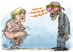 OBAMA X-RAY SPECS AND MERKEL by Daryl Cagle