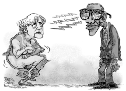 LAS GAFAS DE RAYOS-X DE OBAMA Y MERKEL by Daryl Cagle