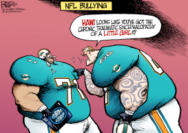 NFL BULLYING by Nate Beeler