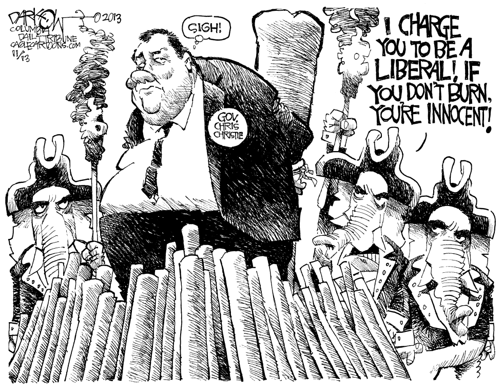  CHRISTIE TOO LIBERAL by John Darkow