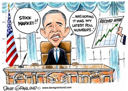 OBAMA POLLS AND STOCK MARKET by Dave Granlund