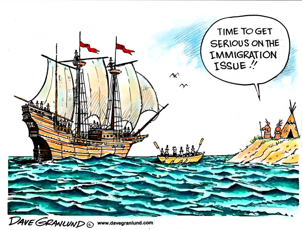  IMMIGRATION ISSUE by Dave Granlund