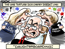 CHENEY SISTER SPAT by Steve Sack