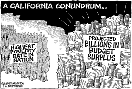 LOCAL-CA CALIFORNIA POVERTY AND BUDGET SURPLUS by Wolverton