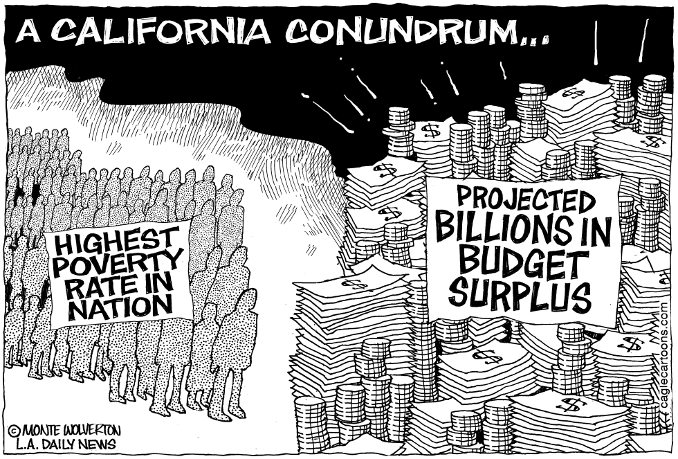  LOCAL-CA CALIFORNIA POVERTY AND BUDGET SURPLUS by Wolverton