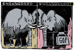 ENDANGERED ELEPHANTS by Randall Enos