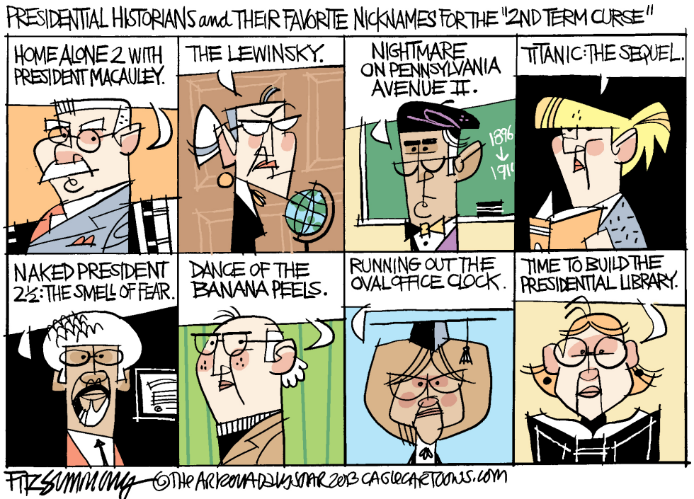  PRESIDENTIAL SECOND TERM CURSE  by David Fitzsimmons