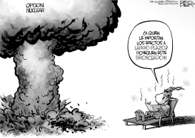 LOS DEMOCRATAS SE VUELVEN NUCLEARES by Nate Beeler