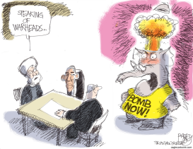 GOP WAR HEADS  by Pat Bagley