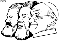 MARX, ENGELS, POPE FRANCIS by Rainer Hachfeld