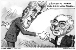 JOHN KERRY Y JAVAD ZARIF by Taylor Jones