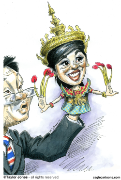 YINGLUCK AND THAKSIN SHINAWATRA  by Taylor Jones