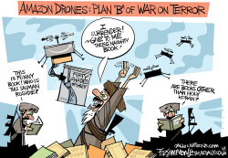 AMAZON DRONES by David Fitzsimmons