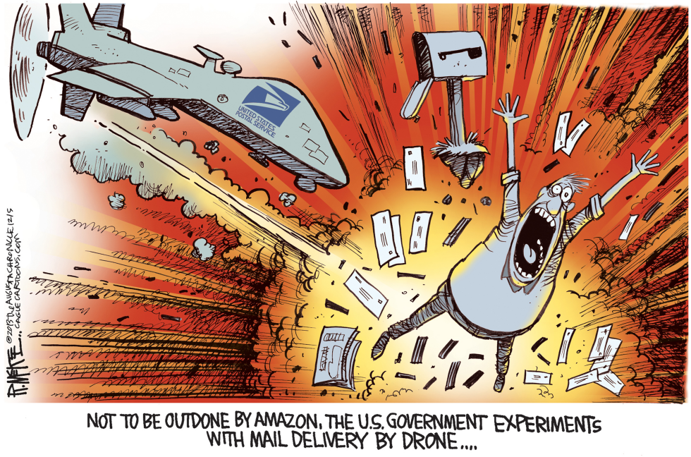  USPS DRONE by Rick McKee