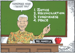 NELSON MANDELA by Bob Englehart