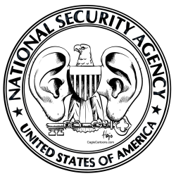 NSA LOGO BL-W by Hajo de Reijger