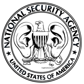 NSA LOGO BL-W by Hajo de Reijger