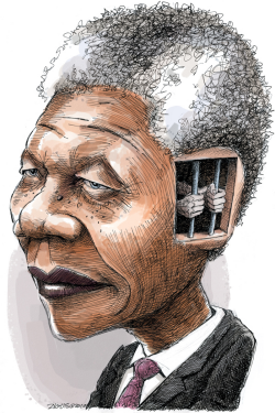 NELSON MANDELA by Adam Zyglis