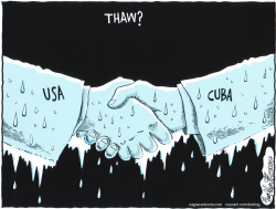 OBAMA SHAKES CASTRO'S HAND by Bob Englehart