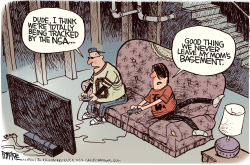 NSA TRACKS GAMERS by Rick McKee