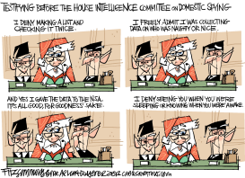 SANTA AND THE NSA by David Fitzsimmons